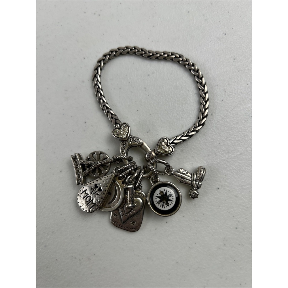 VTG Brighton Charm Bracelet Toggle Clasp Wheat Chain RETIRED 8 Inches